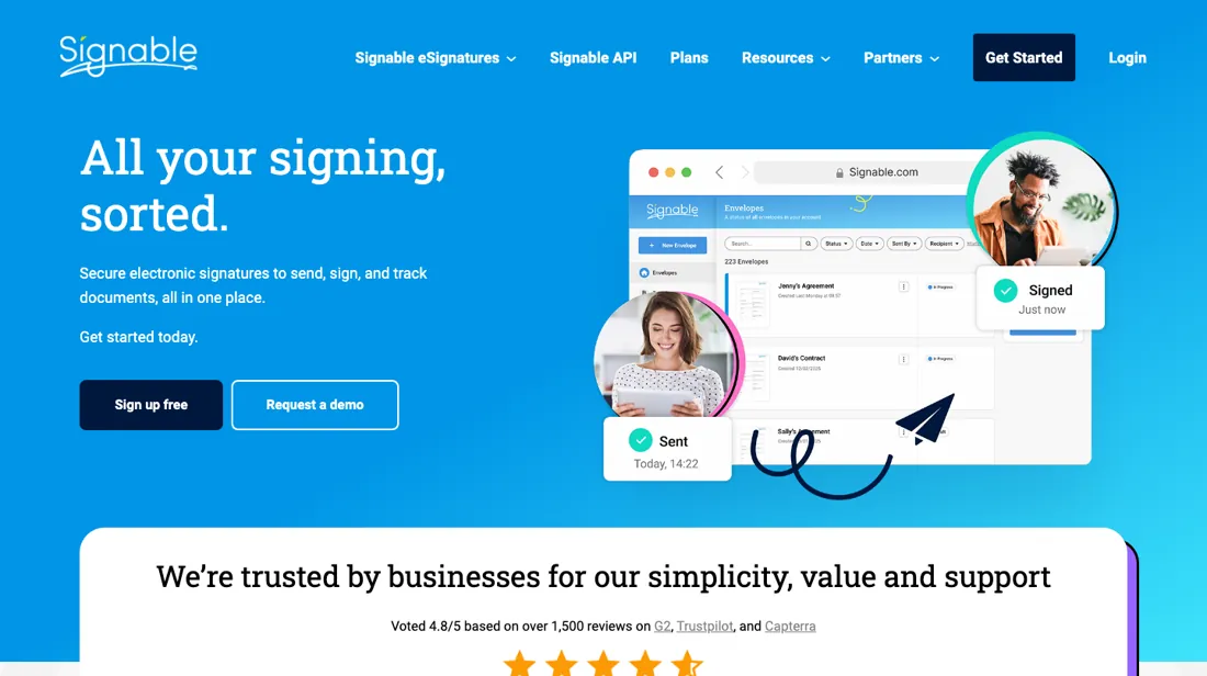 Signable product